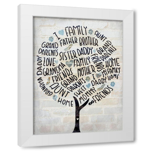 Family Time 4 White Modern Wood Framed Art Print by Kimberly, Allen