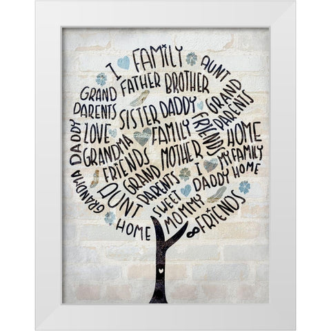 Family Time 4 White Modern Wood Framed Art Print by Kimberly, Allen