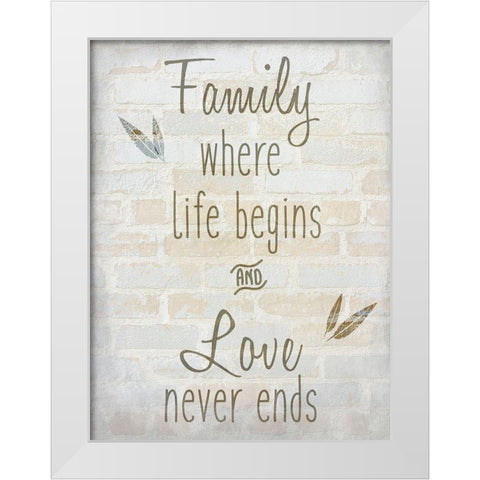Family A White Modern Wood Framed Art Print by Kimberly, Allen