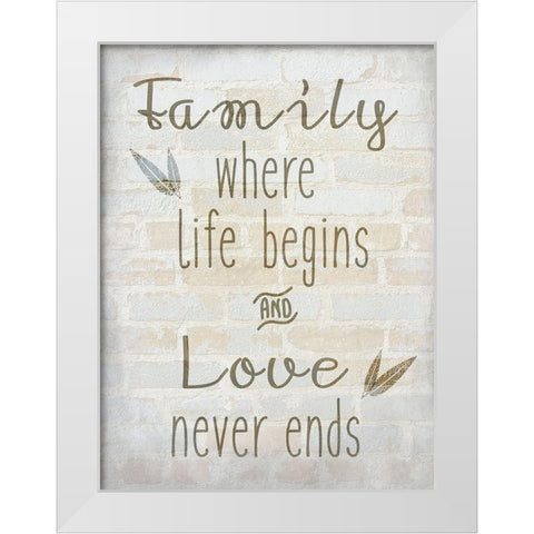 Family Time 5 White Modern Wood Framed Art Print by Kimberly, Allen