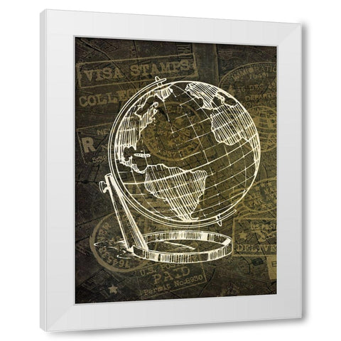 Wanderlust 4 White Modern Wood Framed Art Print by Kimberly, Allen