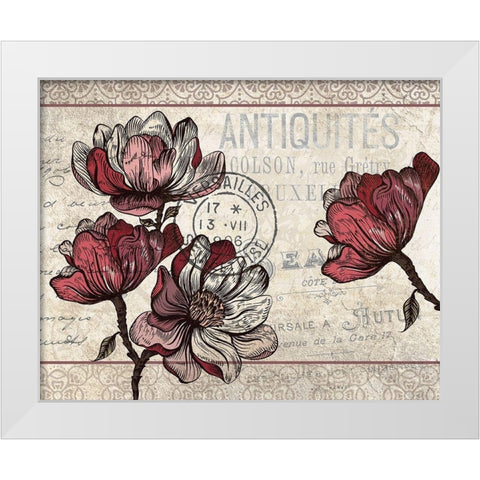 Magnolia Series 2 White Modern Wood Framed Art Print by Kimberly, Allen