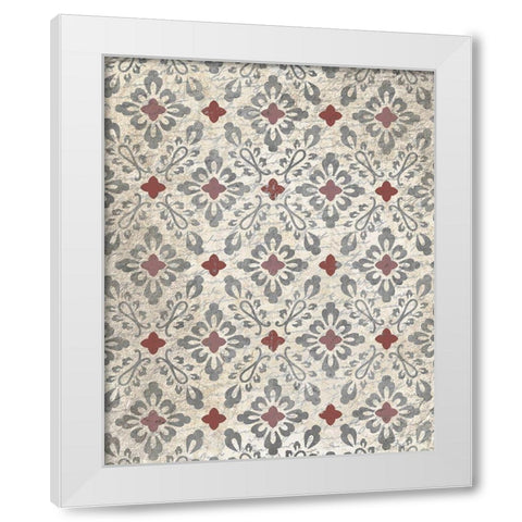 Magnolia Series Pattern 2 White Modern Wood Framed Art Print by Kimberly, Allen