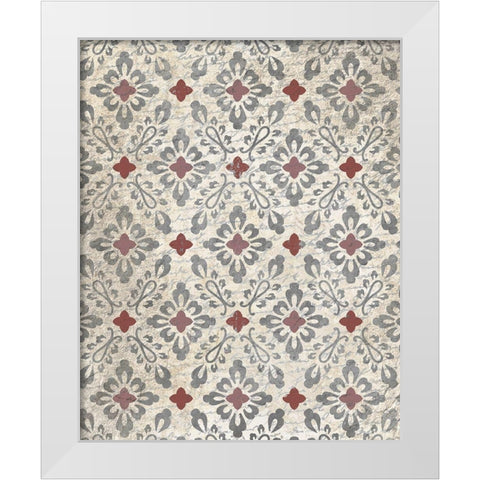 Magnolia Series Pattern 2 White Modern Wood Framed Art Print by Kimberly, Allen