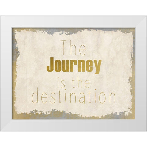 LIfes Journey 1 White Modern Wood Framed Art Print by Kimberly, Allen