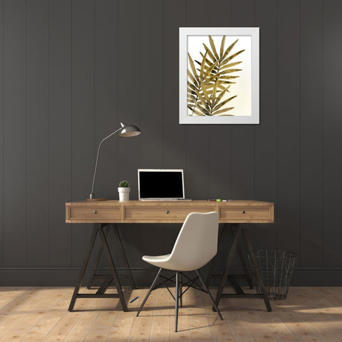 Ferns 1 White Modern Wood Framed Art Print by Kimberly, Allen