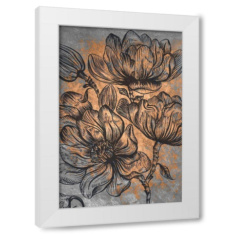 Magnolia Blossoms White Modern Wood Framed Art Print by Kimberly, Allen