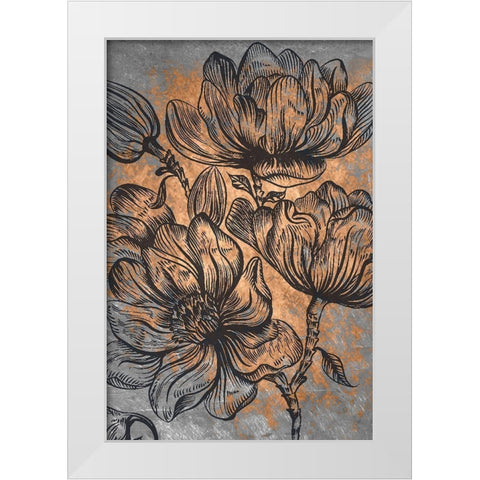 Magnolia Blossoms White Modern Wood Framed Art Print by Kimberly, Allen