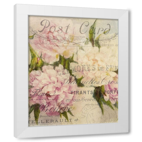 Summer Blooming Series D White Modern Wood Framed Art Print by Kimberly, Allen