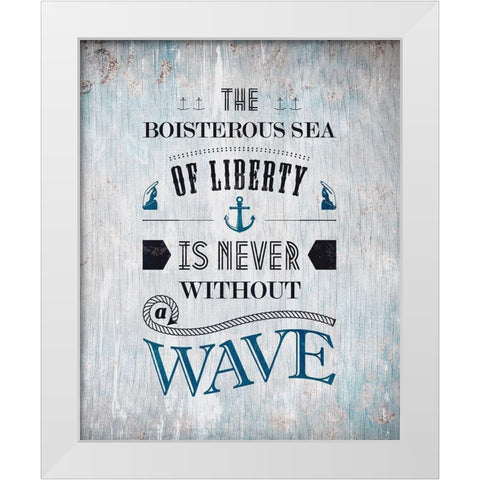 The Sea 3 White Modern Wood Framed Art Print by Kimberly, Allen