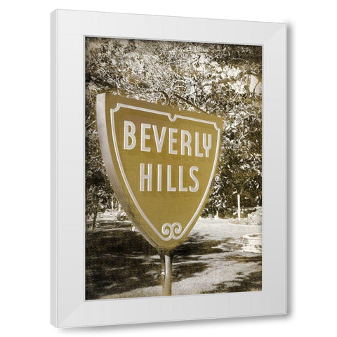 Beverly Hills White Modern Wood Framed Art Print by Kimberly, Allen