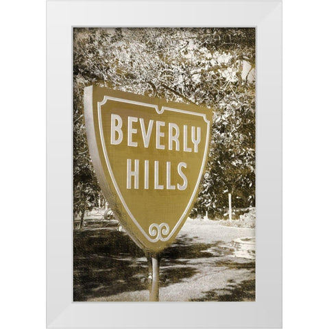 Beverly Hills White Modern Wood Framed Art Print by Kimberly, Allen