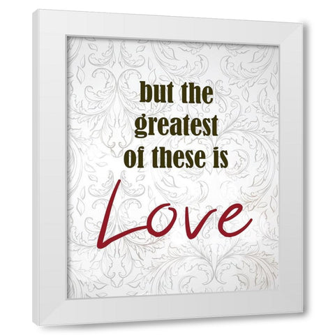 And These Three Things 3 White Modern Wood Framed Art Print by Kimberly, Allen