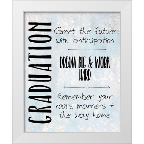 Graduation White Modern Wood Framed Art Print by Kimberly, Allen