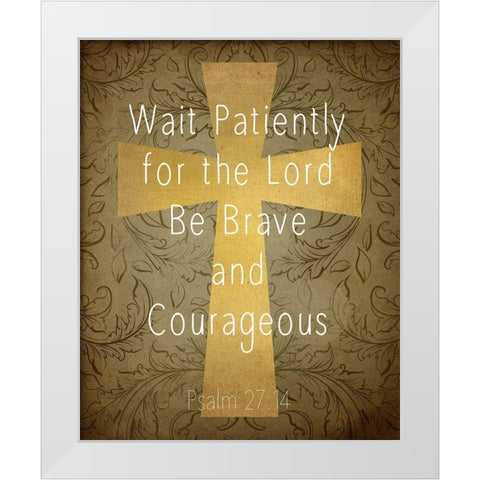 Psalm Cross 1 White Modern Wood Framed Art Print by Kimberly, Allen