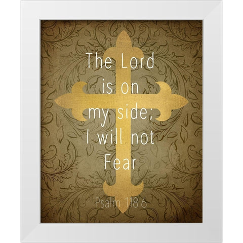 Psalm Cross 3 White Modern Wood Framed Art Print by Kimberly, Allen
