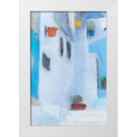 Up the Stairs 1 White Modern Wood Framed Art Print by Kimberly, Allen