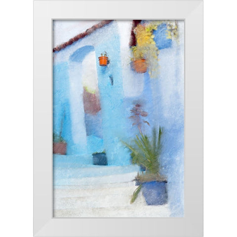 Up the Stairs 2 White Modern Wood Framed Art Print by Kimberly, Allen