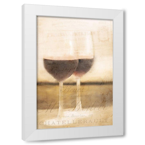Wine Glasses White Modern Wood Framed Art Print by Kimberly, Allen