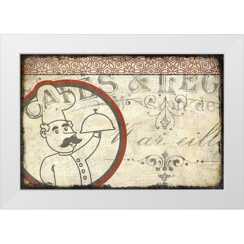Cafe B White Modern Wood Framed Art Print by Kimberly, Allen