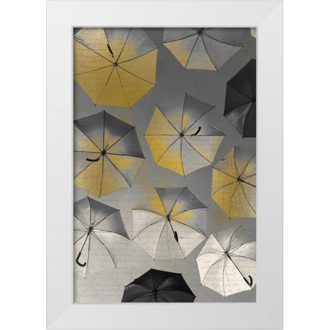 Falling from the Sky White Modern Wood Framed Art Print by Kimberly, Allen