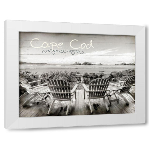 Relax bw White Modern Wood Framed Art Print by Kimberly, Allen