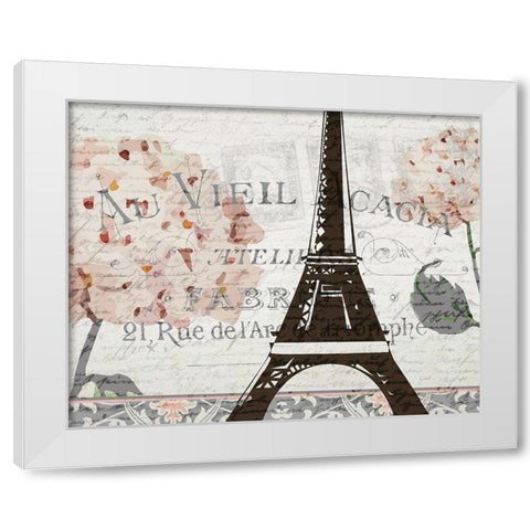 Hydrangea Paris Grey 4 White Modern Wood Framed Art Print by Kimberly, Allen