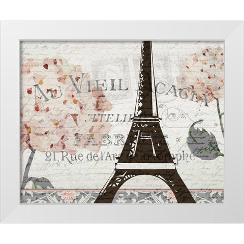 Hydrangea Paris Grey 4 White Modern Wood Framed Art Print by Kimberly, Allen