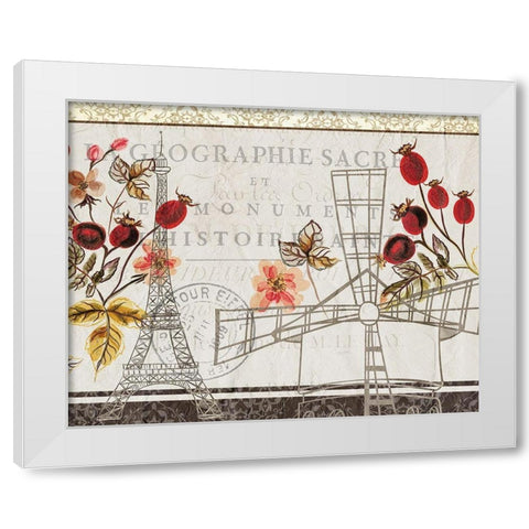 Paris Mon Amour 4 White Modern Wood Framed Art Print by Kimberly, Allen