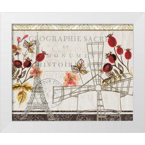 Paris Mon Amour 4 White Modern Wood Framed Art Print by Kimberly, Allen