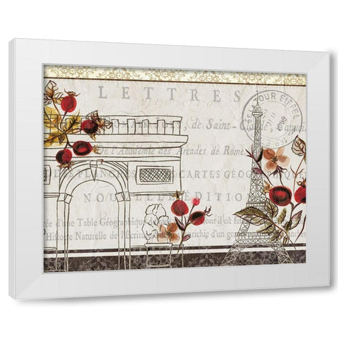 Paris Mon Amour 5 White Modern Wood Framed Art Print by Kimberly, Allen