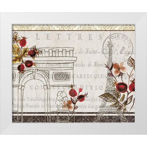 Paris Mon Amour 5 White Modern Wood Framed Art Print by Kimberly, Allen