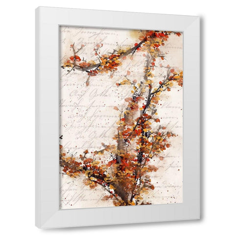 Branches White Modern Wood Framed Art Print by Kimberly, Allen