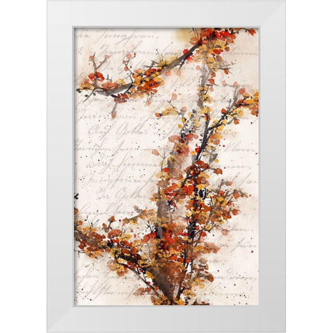 Branches White Modern Wood Framed Art Print by Kimberly, Allen
