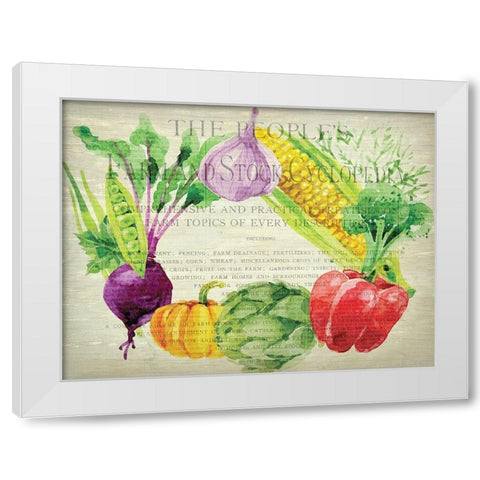 Fresh Veggies 1 White Modern Wood Framed Art Print by Kimberly, Allen