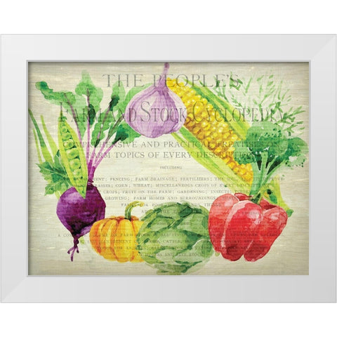 Fresh Veggies 1 White Modern Wood Framed Art Print by Kimberly, Allen