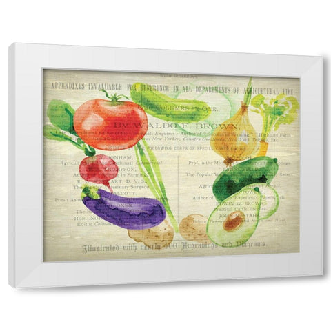 Fresh Veggies 2 White Modern Wood Framed Art Print by Kimberly, Allen