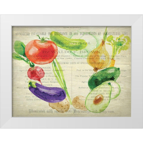 Fresh Veggies 2 White Modern Wood Framed Art Print by Kimberly, Allen