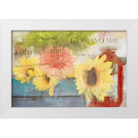 Day in the Garden White Modern Wood Framed Art Print by Kimberly, Allen