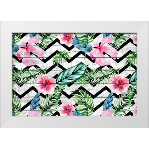 Tropic Notes White Modern Wood Framed Art Print by Kimberly, Allen