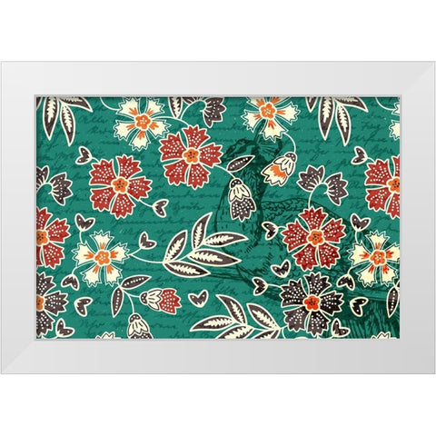 Hidden Peacock 2 White Modern Wood Framed Art Print by Kimberly, Allen