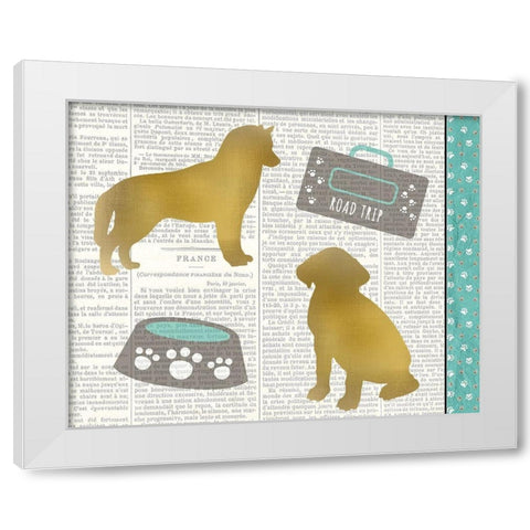 Ruff Ruff 6 White Modern Wood Framed Art Print by Kimberly, Allen