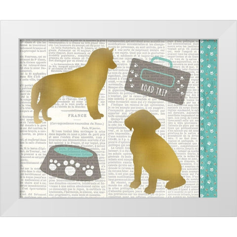 Ruff Ruff 6 White Modern Wood Framed Art Print by Kimberly, Allen
