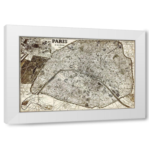 Paris 1878 White Modern Wood Framed Art Print by Kimberly, Allen