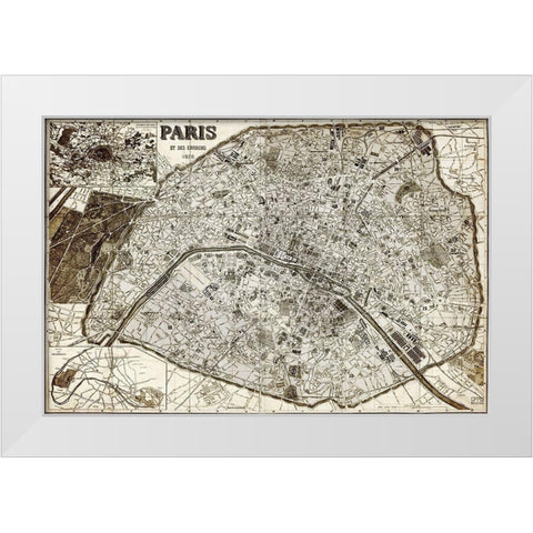 Paris 1878 White Modern Wood Framed Art Print by Kimberly, Allen