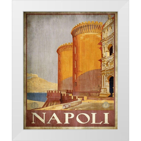Vintage Travel Poster 1 White Modern Wood Framed Art Print by Kimberly, Allen