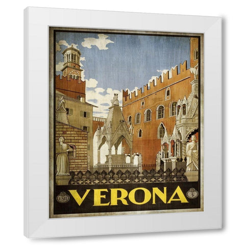 Vintage Travel Poster 3 White Modern Wood Framed Art Print by Kimberly, Allen