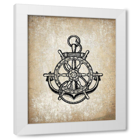 Anchors Away 2 White Modern Wood Framed Art Print by Kimberly, Allen