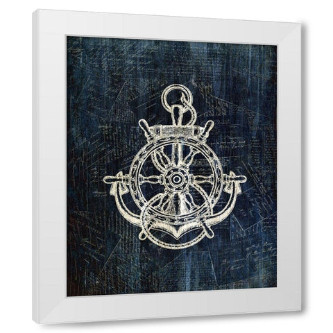 Inverted Anchors Away 2 White Modern Wood Framed Art Print by Kimberly, Allen
