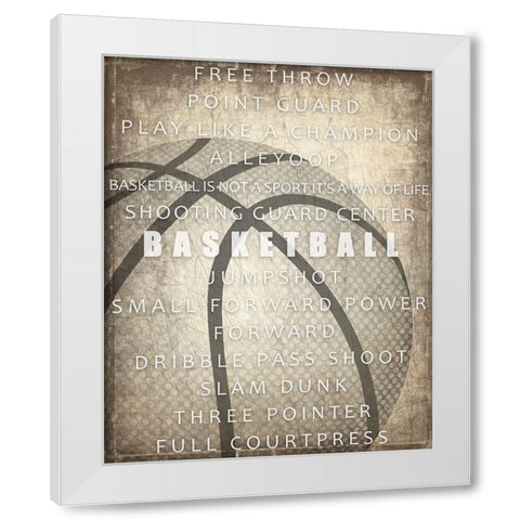 Sports a Way of Life 1 White Modern Wood Framed Art Print by Kimberly, Allen